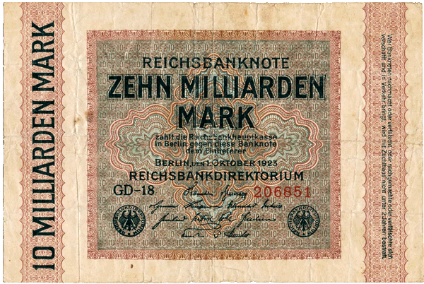1923 - 10 Milliarden Mark