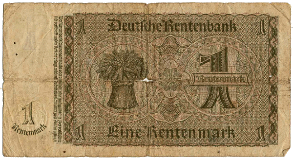 1937 - 1 Rentenmark Rückseite